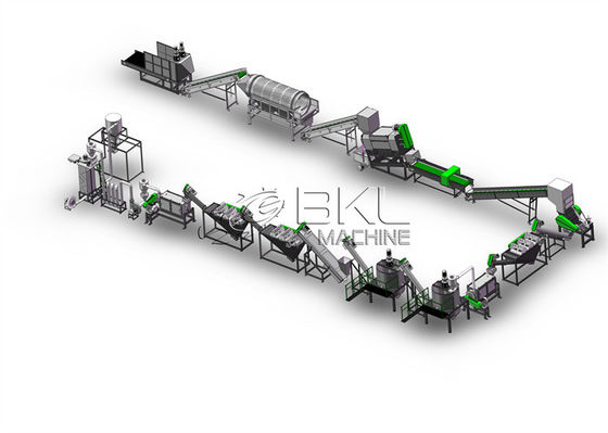 Polyester Bottle 500kg/H PET Recycling Line 100ppm