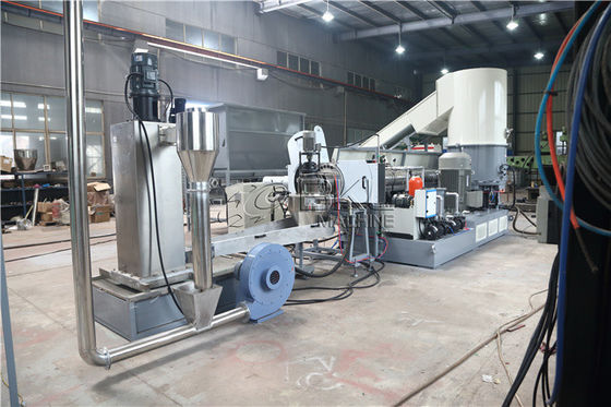 LDPE Film 90KW Plastic Recycling Lines Plastic Pelletizing Recycling Machine